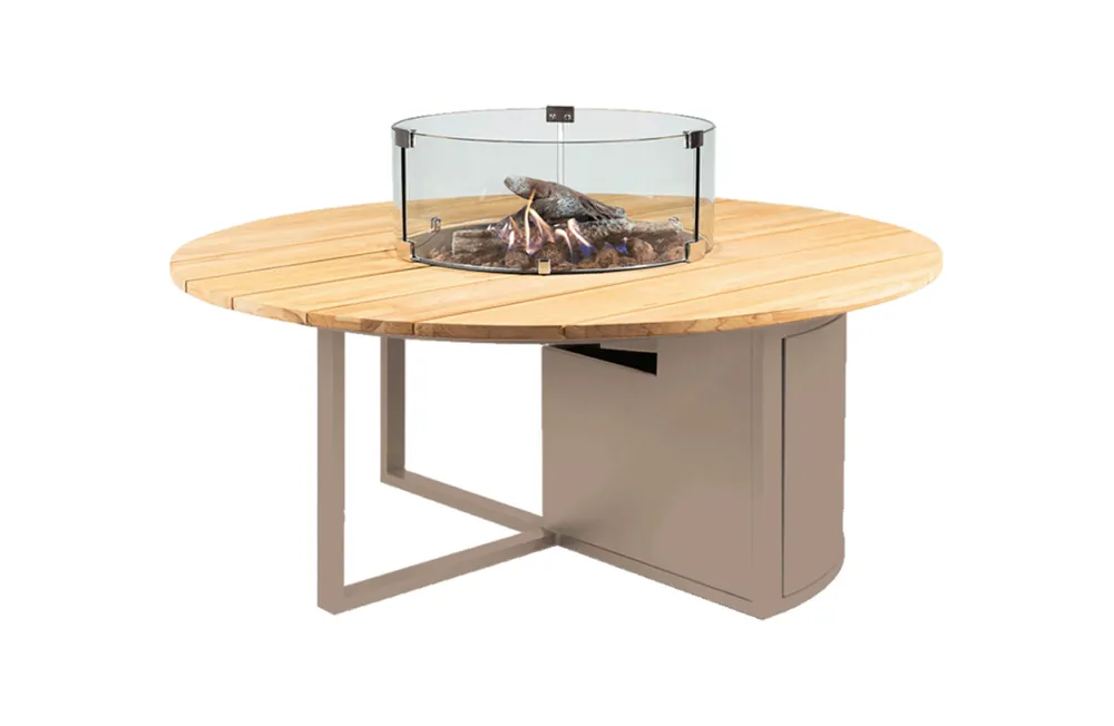 Vuurtafel Cosiloft Ø120cm Sandy Beige & Teak Cosi Hete Deal