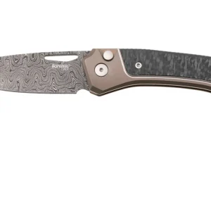 LionSteel Twain Chad Nichols Scrambled Damascus TW-D-BR Bronze Titanium, Carbon Fiber, zakmes, Gianni Pauletta design Rechtstreeks Van De Fabrikant