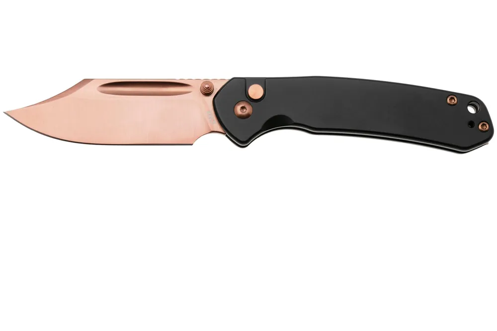 Koop Vandaag CJRB Pyrite Bowie J1942-RG, Rosegold PVD AR-RPM9, Black Steel, zakmes