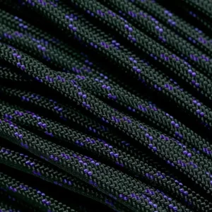 Superprijs Knivesandtools 550 paracord type III, kleur black & acid purple X - 50 ft (15,24 meter)