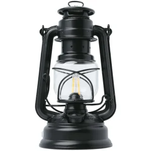 Finale Uitverkoop Feuerhand Baby Special 276 Mat Zwart, 276-LED-MZ, LED stormlamp