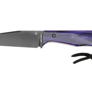 Aanbieding Jack Wolf Collusion COLLU-01-KIR-PUR-WAV DLC S90V, Kirinite Purple Wave, vaststaand mes, Jakeb Creates design