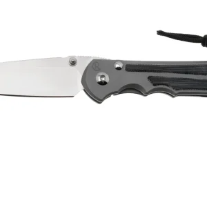 Uitverkoop Chris Reeve Large Inkosi SIN-1132 CPM MagnaCut Tanto, Glass Blasted Titanium, Black Canvas Micarta Inlay, zakmes