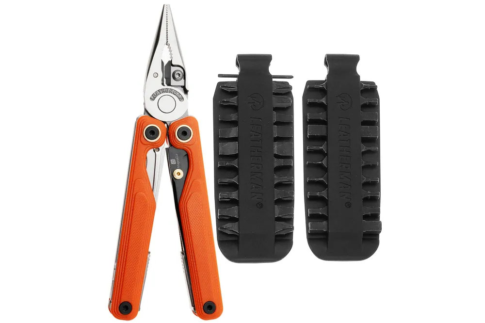 Leatherman Wave Alpha Canyonland Bundle EU300166 Black DLC MagnaCut, Orange G10, multitool met Bit Kit 931014-bundel Snelle Levering