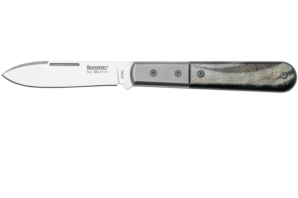 Veilige Betaling LionSteel Roundhead Barlow CK0111-RM Ramshoorn, zakmes