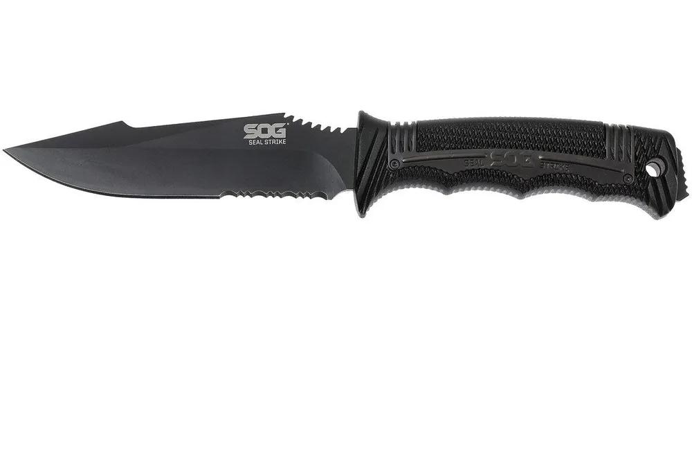 SOG Seal Strike Black, Deluxe sheath SS1003-CP Gereduceerde Prijs