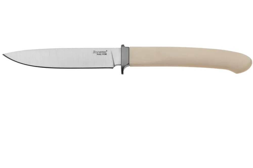 LionSteel Ago AG1-MW White Micarta, Titanium Guard, vaststaand mes Must-Have