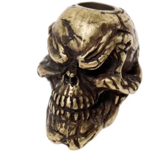 Alleen Vandaag Schmuckatelli Grins Skull Bead Roman Brass Oxidized