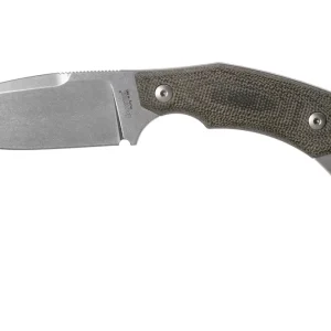 Tijdelijk Beschikbaar LionSteel H2 Drop Point CVG Green Canvas Micarta vaststaand mes, Tommaso Rumici design