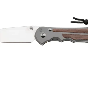 Beperkte Voorraad Chris Reeve Large Inkosi LIN-1118 Glass Blasted Natural Canvas Micarta Inlay Drop Point, zakmes