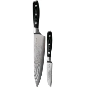 Eden Classic Damast koksmes 20cm en schilmes Finale Uitverkoop