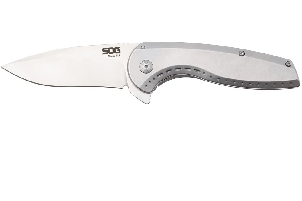 SOG Aegis FLK 2.0 14-41-03-43, Stonewashed 8Cr13MoV, Stainless Steel zakmes Seizoensaanbieding