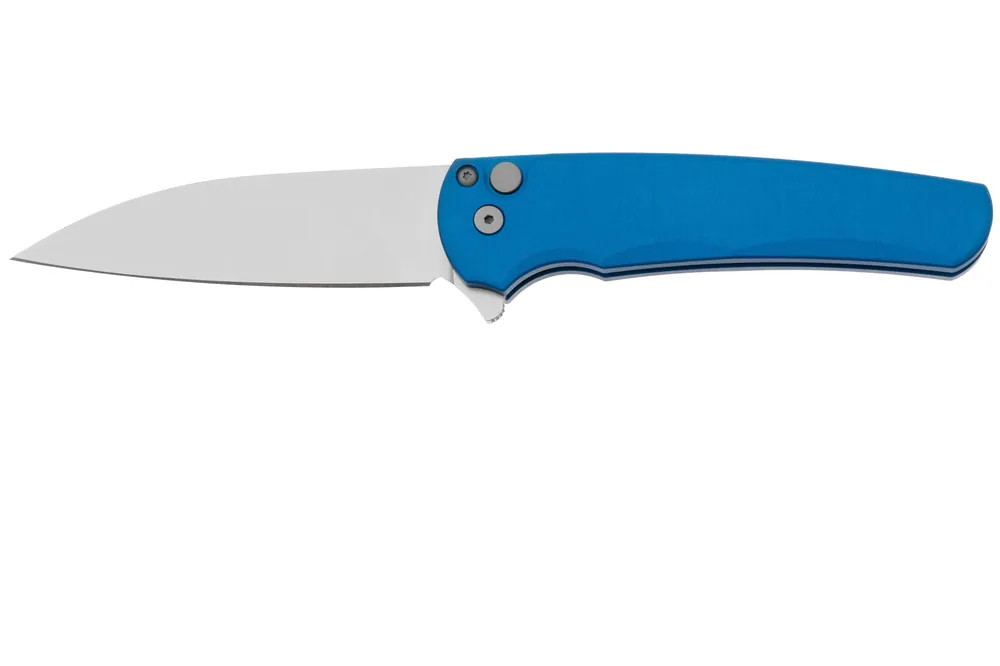 Flitsaanbieding Pro-Tech Malibu 5301 Smooth Handle Blue, Stonewashed Magnacut Wharncliffe, zakmes