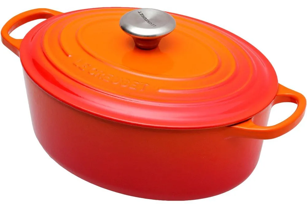 Veilige Betaling Le Creuset braadpan - cocotte ovaal 27cm, 4,1L oranje