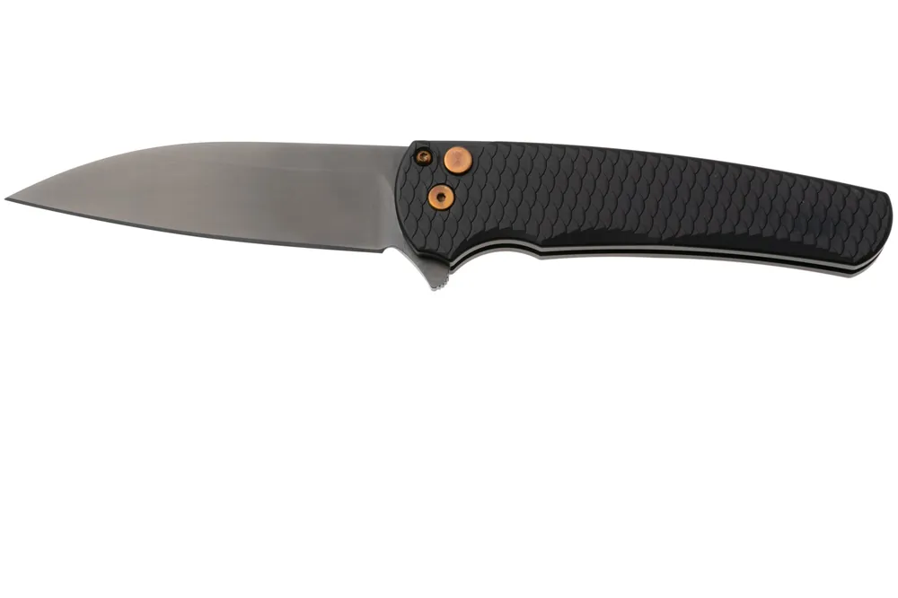 Bestel Nu Pro-Tech Malibu 5336-LTD-SG-RGH, Limited Edition, Smoky Grey DLC CPM MagnaCut Wharncliffe, Dragon Scale Aluminum, Rose Gold Hardware zakmes