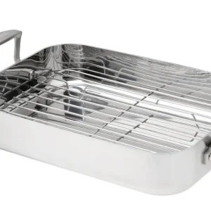 Dagaanbieding Skottsberg Stainless Steel 7262312 braadslede met rooster, 35 x 25 cm