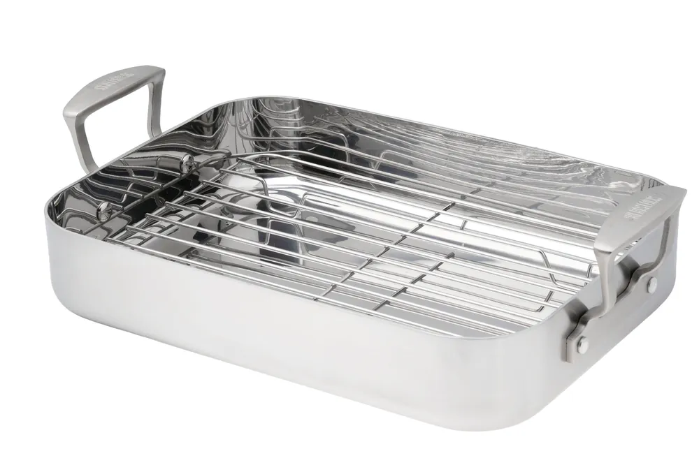 Dagaanbieding Skottsberg Stainless Steel 7262312 braadslede met rooster, 35 x 25 cm