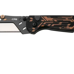 CJRB Boxer J1967-BBK Black Blade Holder, Black Orange G10, zakmes Goedkoop