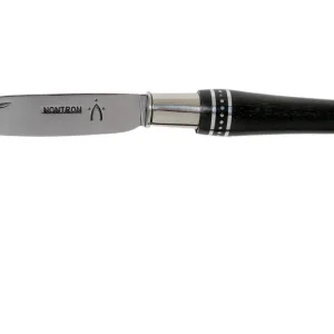 Korting Nontron No. 25 Nickel Silver Turning Ferrule, Marquetry Ebony Aluminium, double ferrule NN25DVEBALU zakmes