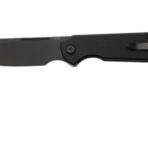 Eutektik Binary BIN-BBW-L Blackwashed 14C28N, Black G10, linkshandig zakmes Finale Uitverkoop