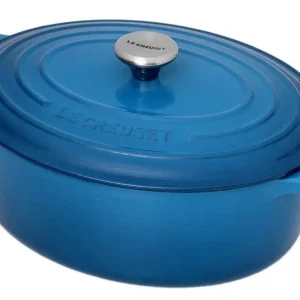 Actieprijs Le Creuset braadpan - cocotte ovaal 27cm, 4,1L blauw