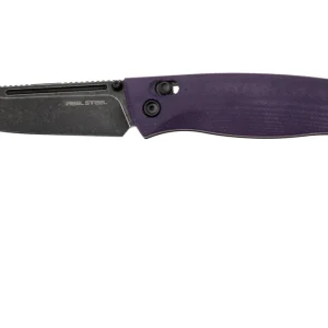 Uitverkoop Real Steel Pathfinder FFG 7851PB Blackwashed 14C28N, Purple G10, zakmes, Ivan D. Braginets design
