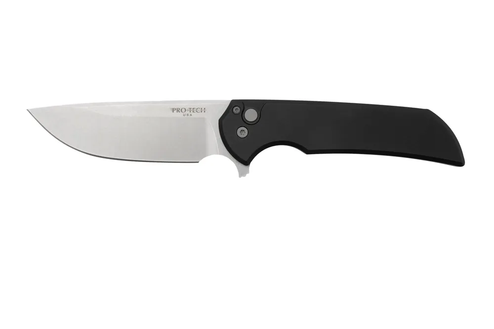 Flitsaanbieding Pro-Tech Mordax MX101 Solid Black Handle, Stonewash Magnacut, zakmes