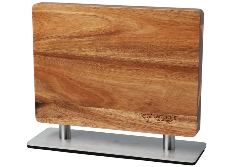 Laguiole en Aubrac Magnetic Knife Block, Acacia Wood, magnetisch messenblok Gecertificeerd