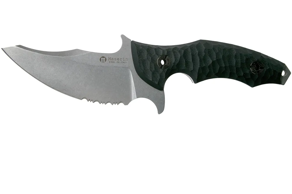 Maserin Badger 940-G10N Black G10 vaststaand mes, Alessandro Zanin design Direct Beschikbaar