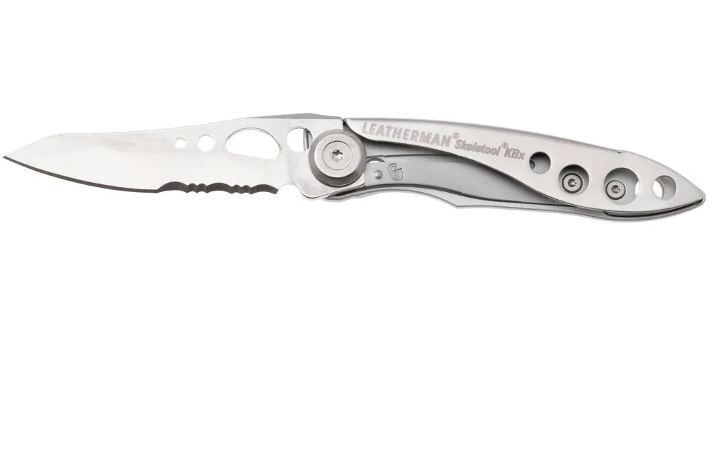 Weekendaanbieding Leatherman Skeletool Knife KBx Silver zakmes deels gekarteld 832382