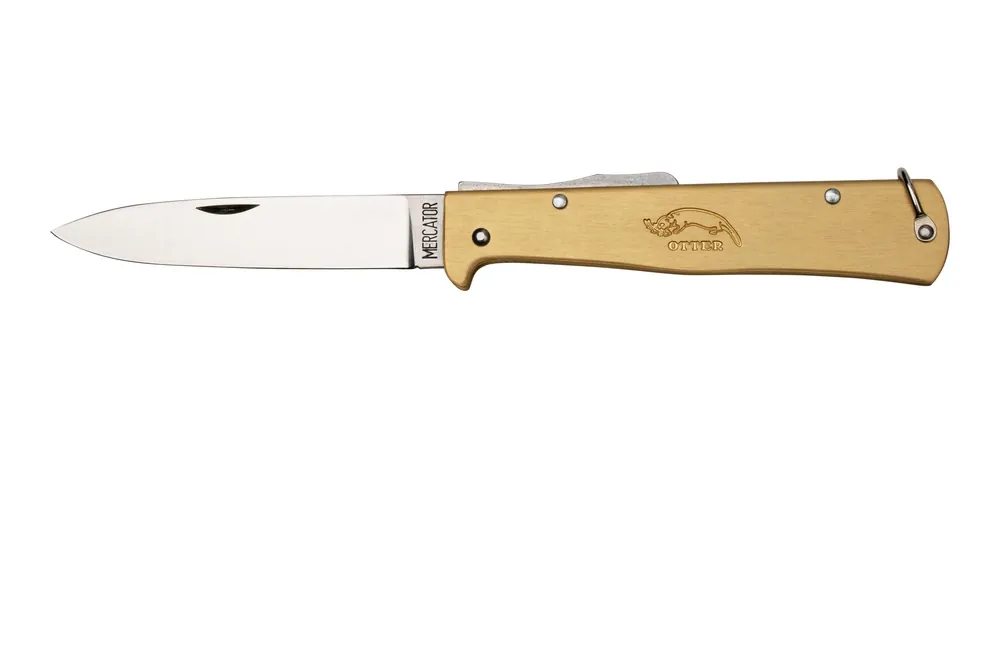 Express Levering Otter Mercator 10-726 RG Large Brass Carbon, zakmes