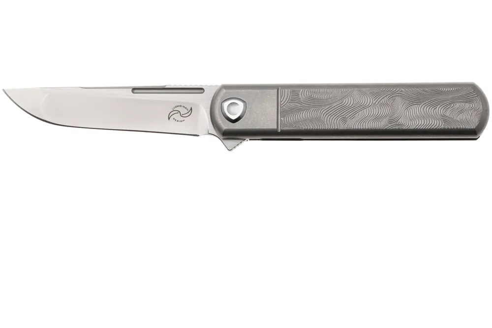 Rechtstreeks Van De Fabrikant Liong Mah Tanto One, Bead Blasted M390, Sculpted Titanium, zakmes