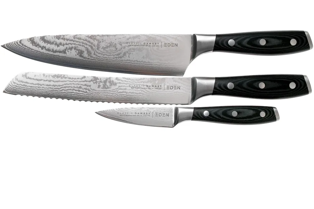 Korting Eden Classic Damast 2030-S02, 3-delige messenset