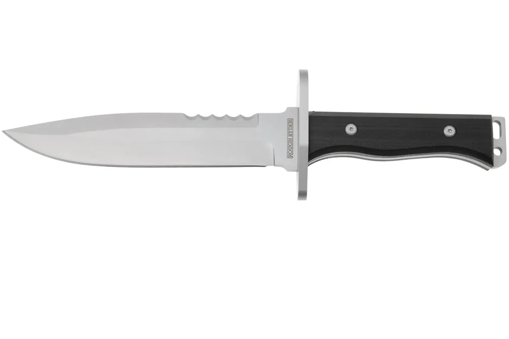 Rough Ryder RR2541, Bead Blasted Stainless, Black G10, vaststaand mes Alleen Vandaag