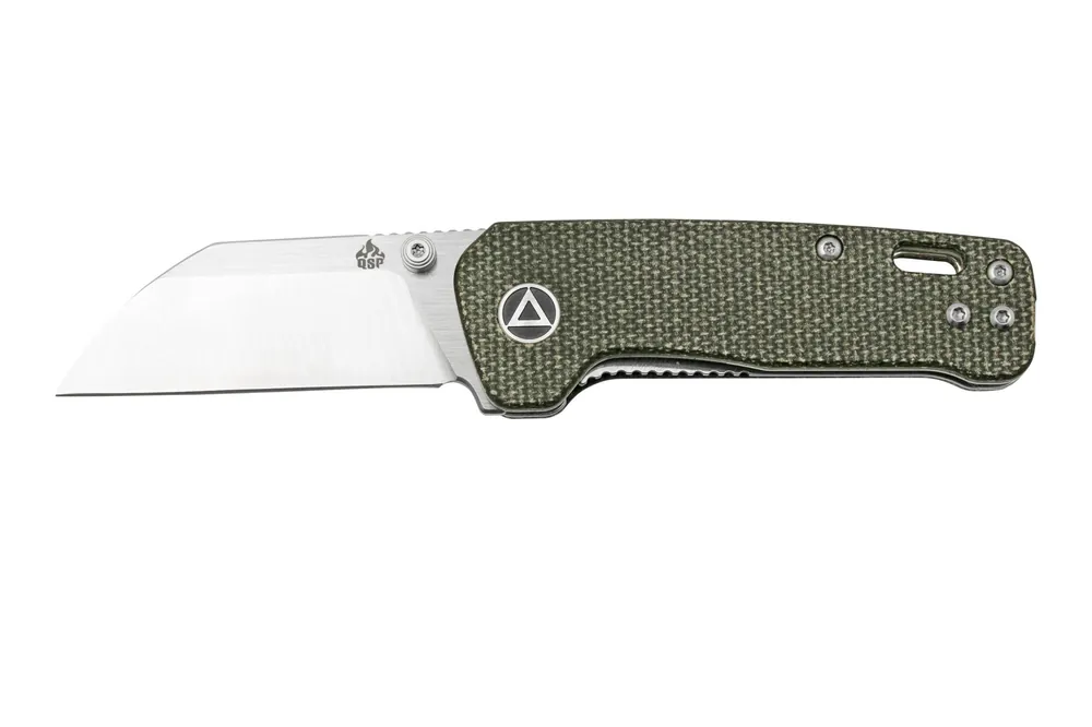 QSP Knife Penguin Mini QS130XS-A, Satin 14C28N, Dark Brown Micarta zakmes Hete Deal