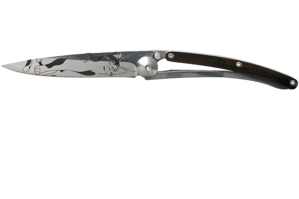 Goedkoop Deejo Tattoo 27g, Ebony wood, Cat 9AB020 zakmes