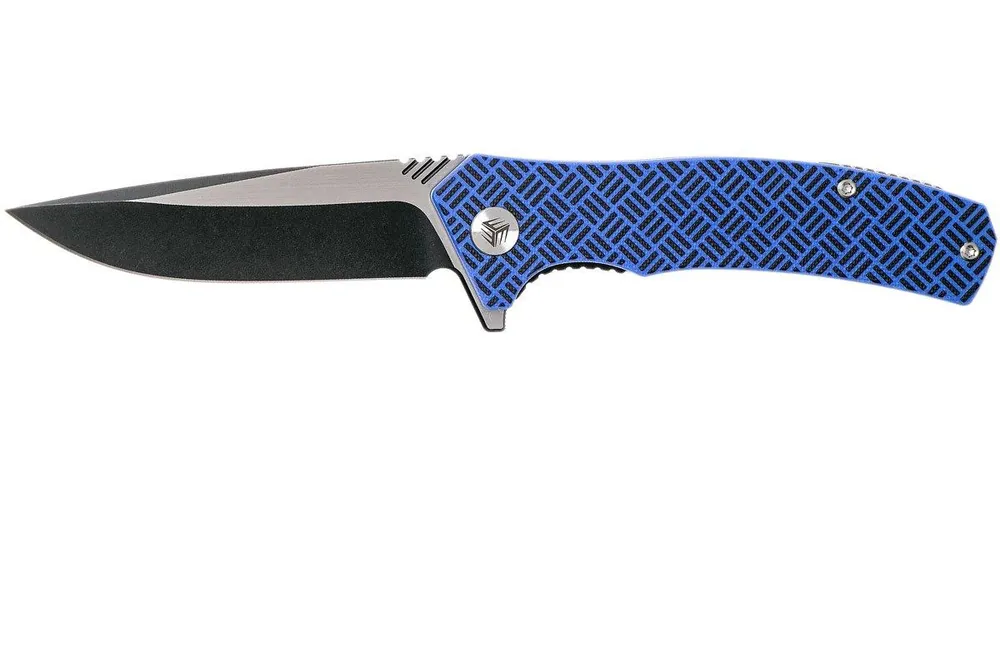 Merkproduct WE Knife 711A Blitz zakmes, blue-black G10