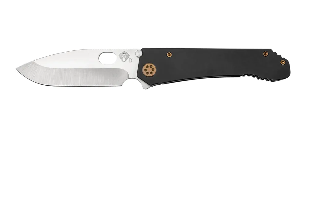 Fabrieksprijs Medford 187 DP, D2 Tumbled Blade, PVD Handle zakmes