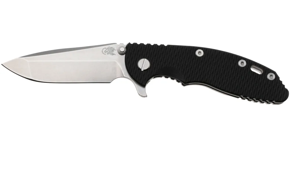 Lage Kosten Rick Hinderer XM-18 3.5" Spanto S45N, Stonewashed, Black G10, zakmes