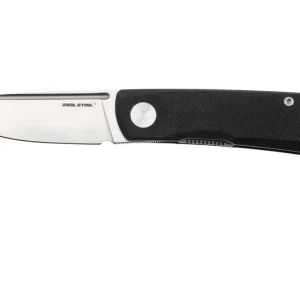 Betaalbaar Real Steel Luna Phantom Flipper 7007BS Satin D2, Black G10, zakmes, Jakub Wieczorkiewicz design