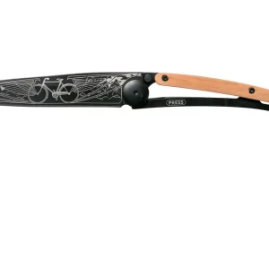 Betaalbaar Deejo Tattoo Black 37g, Juniper wood, Bicycle 1GB103 zakmes