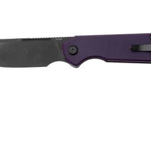 Bestel Nu Eutektik Binary BIN-PBW-L Blackwashed 14C28N, Purple G10, linkshandig zakmes
