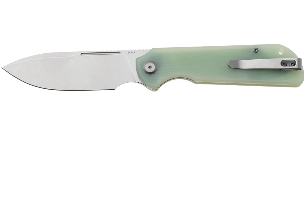 Eutektik Binary BIN-JSW-L Stonewashed 14C28N, Jade G10, linkshandig zakmes Shop Nu