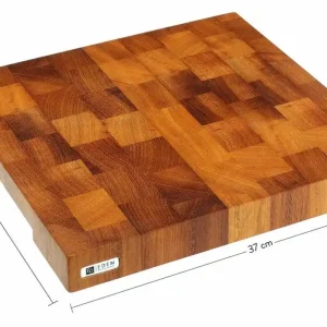 Beperkt Aanbod Eden handgemaakte snijplank, Iroko-hout, 37x36 cm