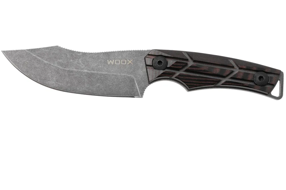 WOOX Bad Boy Hunter BUKNF06101 Acid Stonewashed D2, X-Grip Brown Micarta, jachtmes Meest Verkocht