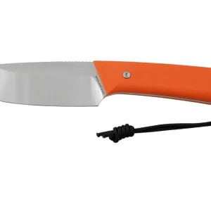 Beperkte Voorraad The James Brand The Hell Gap, Stainless + Orange G10 N107195-00 vaststaand mes