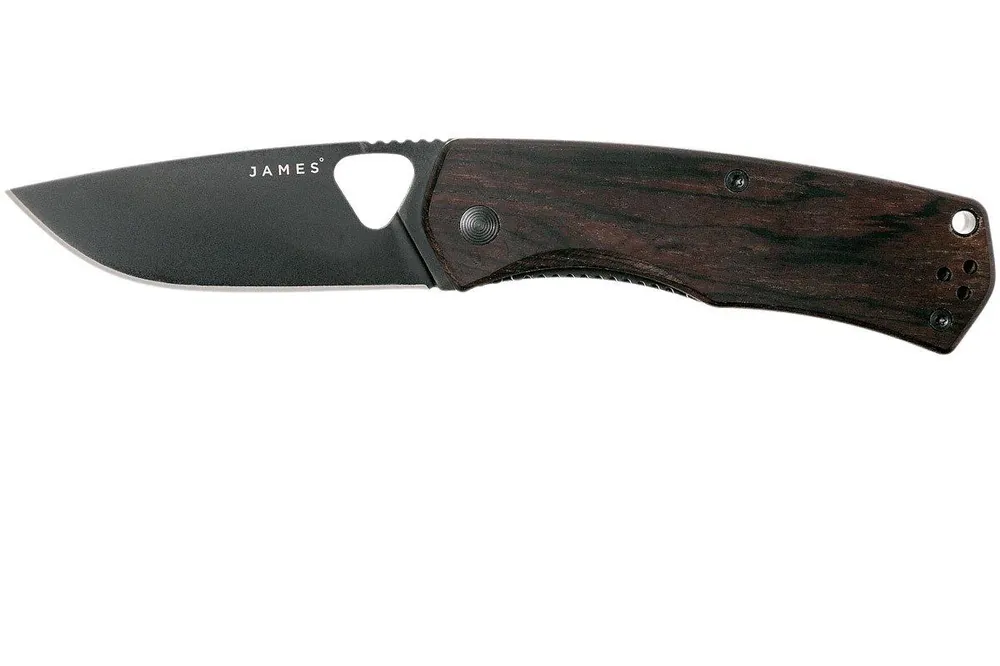 Aanbieding The James Brand Folsom, ebony + black zakmes