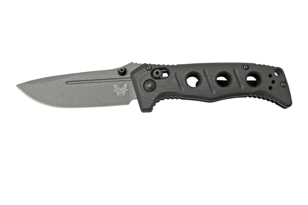 Benchmade 273GY-1 Sibert Mini Adamas Black G10, Tungsten Grey zakmes, Shane Sibert design Weekendaanbieding