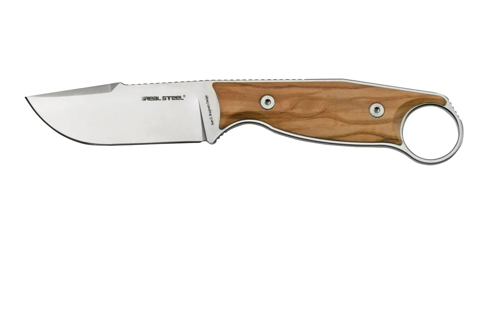 Voordeelprijs Real Steel Furrier Harpoon Olive Wood 3612W vaststaand mes, Ivan Braginets design