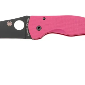 Beperkt Aanbod Spyderco MicroJimbo Black DLC CPM S30V C264GPNBKP Pink G10, Sprint Run zakmes, Michael Janich design